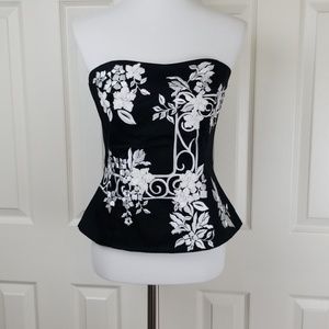 White House Black Market Embroidered Bustier 0231